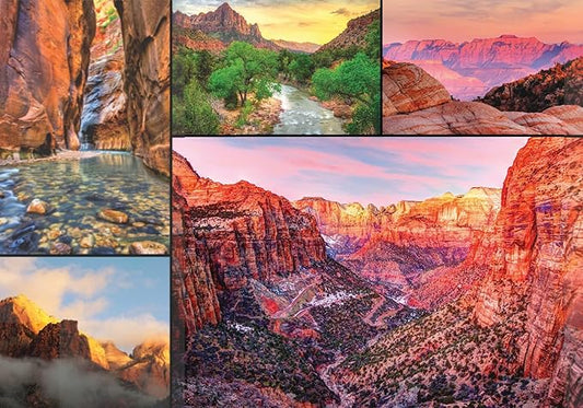 Better Me Zion National Park 1000-Piece Puzzle - USA Jigsaw Puzzle Featuring Mount Zion Canyon & More, for National Park Lovers