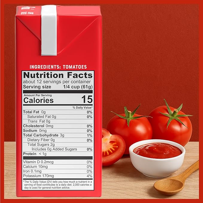 Pomì Chopped Tomatoes 26.46oz (Pack of 12) - Non-GMO, Gluten-Free, BPA-Free - 100% Fresh Italian Tomatoes for Sauces, Pasta & Pizza, Canned Tomatoes Alternative
