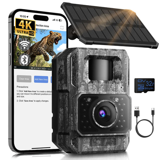 MAXDONE Trail Camera - 4K, 64MP, Solar, WiFi, Bluetooth - product view 1