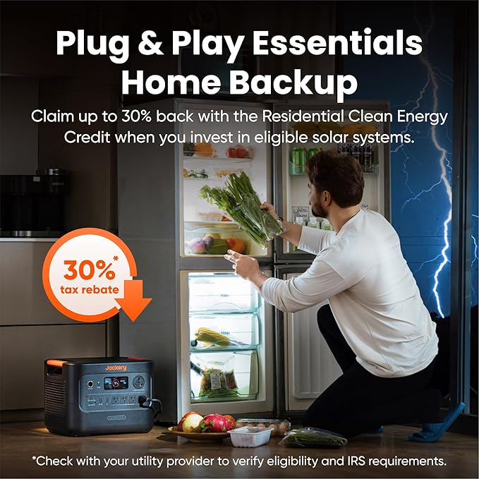 Jackery HomePower 3000 Portable Power Station and Transfer Switch with 2x 200W Solar Panels, 3600W (Surge 7200W) Output, 3072Wh LFP Battery Solar Generator for Essential Home Backup, Emergencies