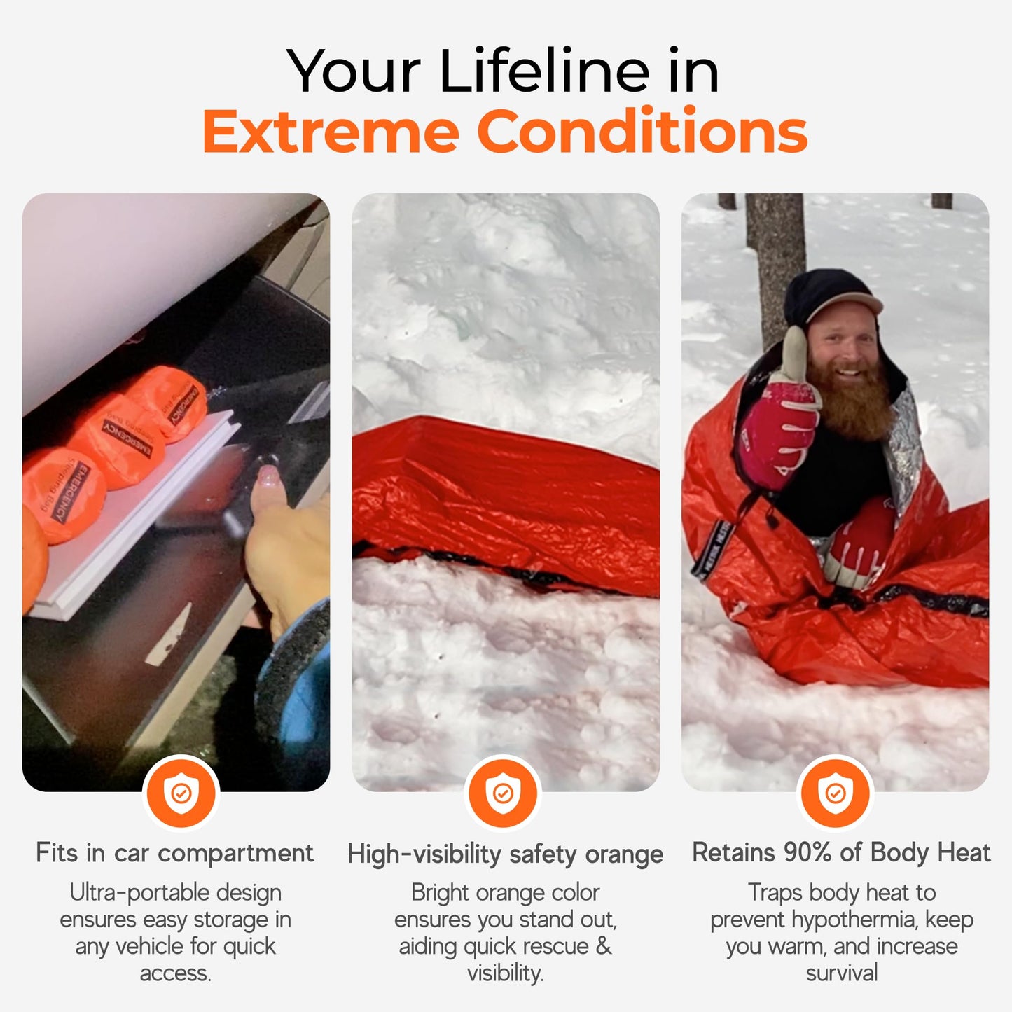 Sierra Madre Emergency Sleeping Bag, Waterproof Thermal Bivy Sack Pack 10