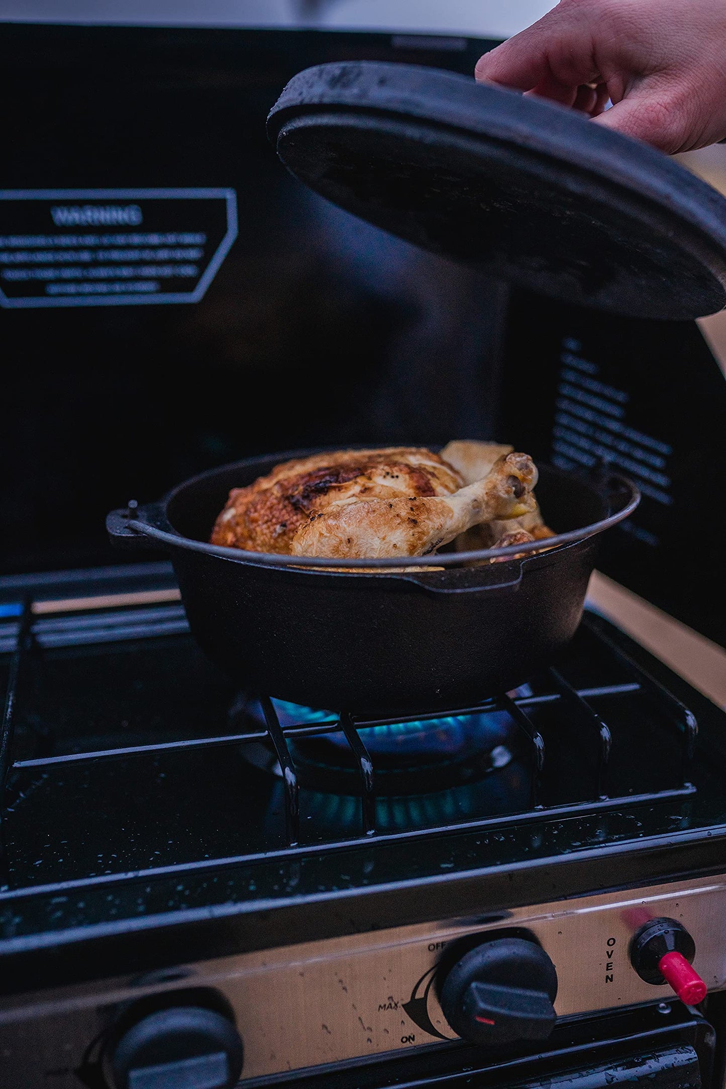 Stansport 2 QT Pre-Seasoned Cast Iron Dutch Oven Flat Bottom (16019-20)