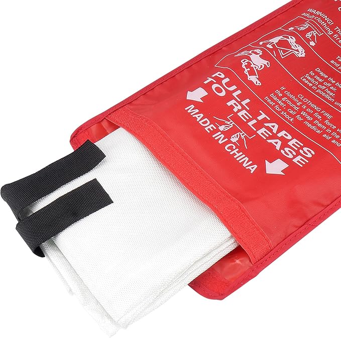 Emergency Fire Blanket - 1 Pack, Fire Suppression Blanket for Home and Kitchen, 40??x 40?? Fiberglass Fire Blanket (1)