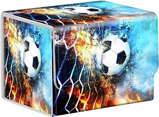 for MTG Card Storage Solution - for MTG Card Box and Commander Decks, High Capacity Anime Card Sleeves for Mtg Deck Box, Designed Specifically for Mtg Players, Fire Ice Football