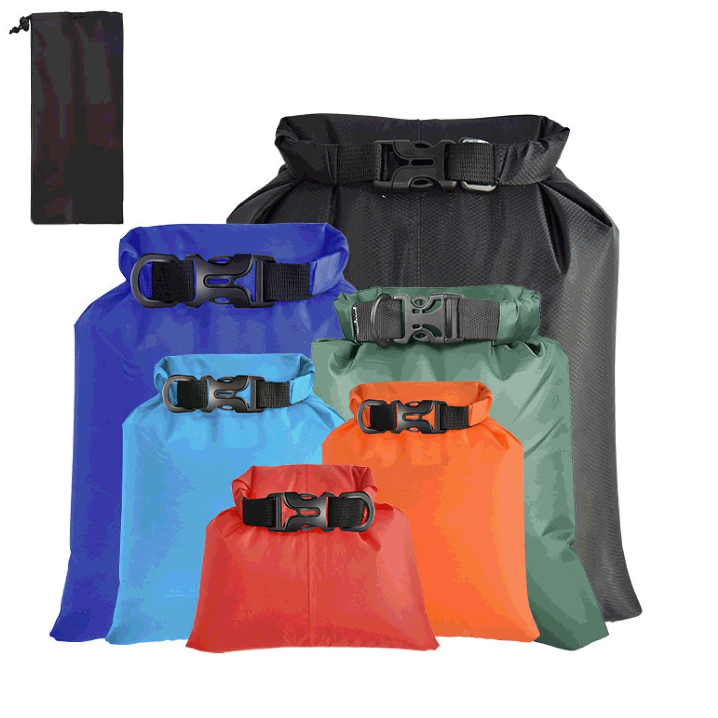 ILZAR 6PCS Dry Bags Waterproof, Lightweight Dry Bags for Kayaking Waterproof，Outdoor Waterproof Bag