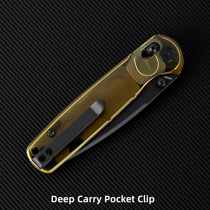 Folding Pocket Knife, Survival Knife Tactical Hunting Knife,3.23??Sharp Folding Blade with Ultem Handle Pocket Clip,EDC Knives for Hunting Camping Survival Outdoor Fishing Hiking