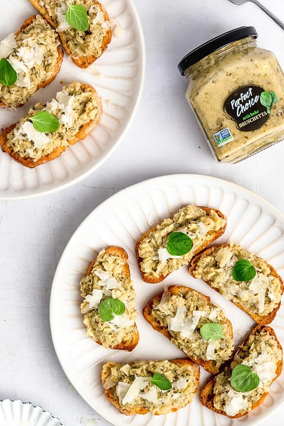 Perfect Choice Variety Pack with Delicious Artichoke Bruschetta, Green Asparagus Bruschetta & Caramelized Onion - Ready-to-eat Spread Ideal for Burgers, Sandwiches, Meats And More - Pack of 3