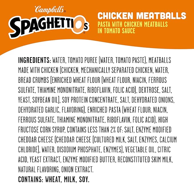 SpaghettiOs Canned Pasta with Chicken Meatballs, 15.6 oz Can