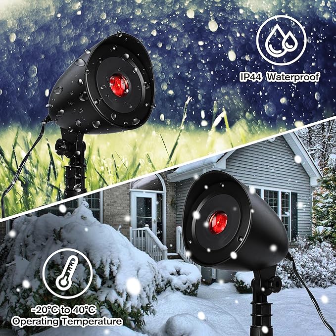 Halloween Projector Lights Outdoor Indoor - 3D Dynamic Red Skull Projector Decorations Lights with Timer, Waterproof Halloween Light for Wall, Window, Ground, Roof, Cemetery, Holiday Decor