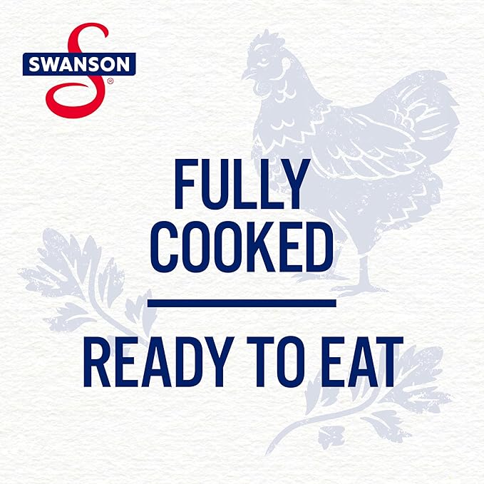 Swanson 25% Less Sodium White Premium Chunk Canned Chicken Breast in Water, 12.5 OZ Can (Case of 12)