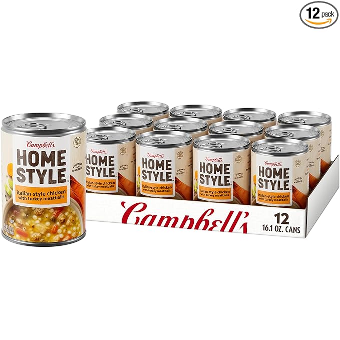 Campbell?™s Homestyle Italian-Style Chicken Soup With Turkey Meatballs, 16.1 oz Can (Pack of 12)