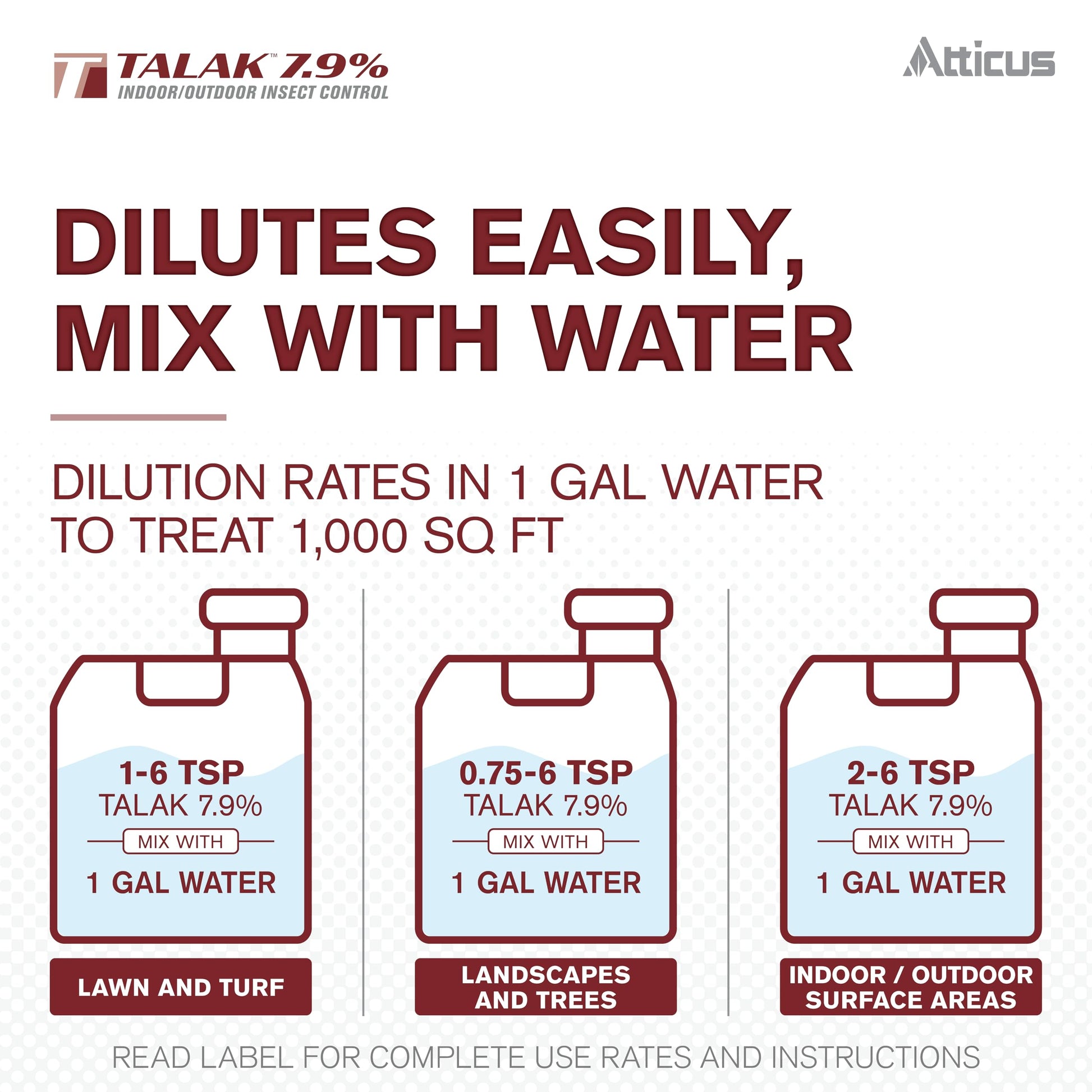 Atticus Talak 7.9% Indoor/Outdoor Bifenthrin Insecticide Concentrate (32oz)
