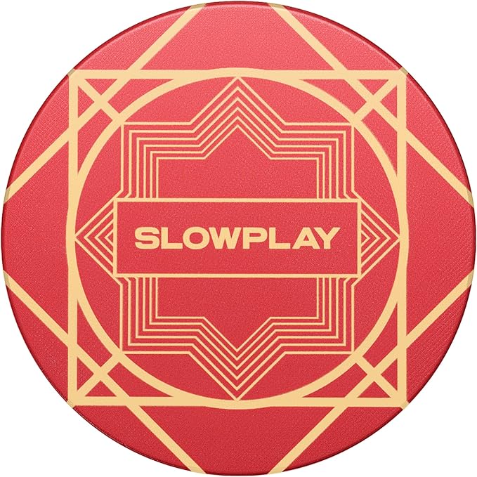 SLOWPLAY Nash Ceramic Poker Chips in Bulk, Casino Grade Ceramic 12-Gram Poker Chip for Texas Hold'em, 43mm Professional Chips Pack of 50 (Red)
