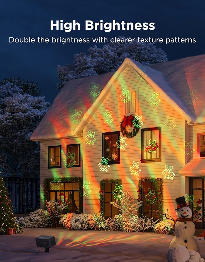Govee Outdoor Projector Light, Upgraded Aurora Star Projector with 16 RGB Patterns, 50+ Scene Modes for Indoor & Outdoor Holiday Decor, Works with Alexa, Google, Matter, IP65 Waterproof
