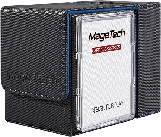Adventurer [Paragon] Commander Kit - Avatar Holder + Backpack Dice Box Snap-On Back Panel, with Life Tracker - MTG Commander/EDH - Black/Blue
