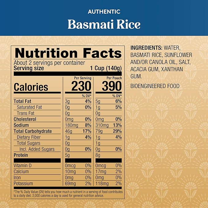 Royal White Basmati Rice - Ready to Heat Basmati Rice - (4 Pack) 8.5 oz Microwaveable Pouch