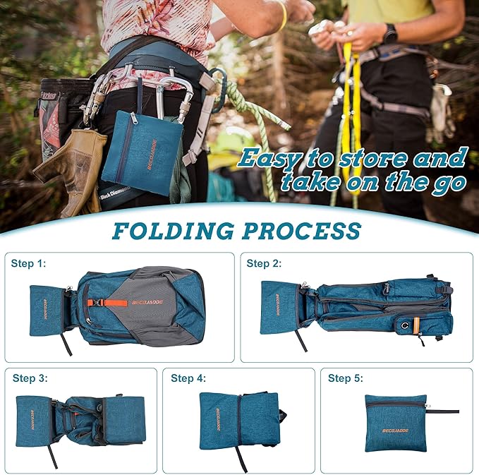 15L Small Hiking Backpack for Men Women Foldable Packable Back Pack Ultralight Hiking Daypack for Travel Camping Outdoor, Turquoise