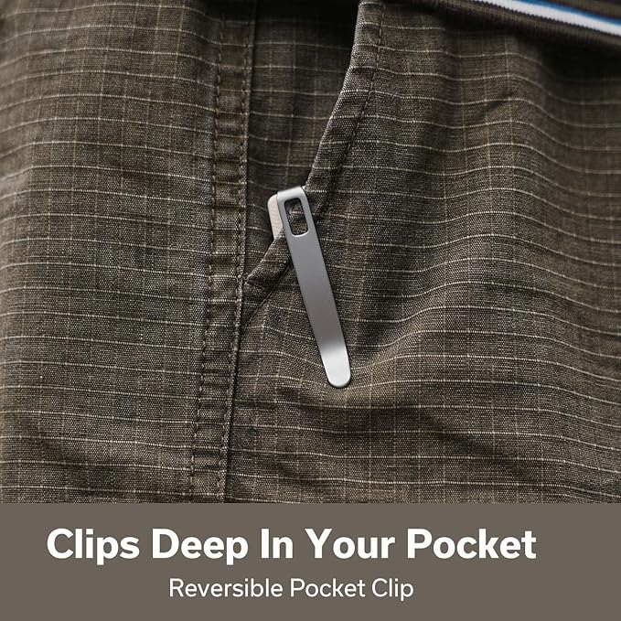 CIVIVI Guile Pocket Knife, Folding Knife for EDC, 3.25" Swedish 14C28N Blade G10 Handle with Reversible Deep-Carry Clip C24062B-3 (Ivory)