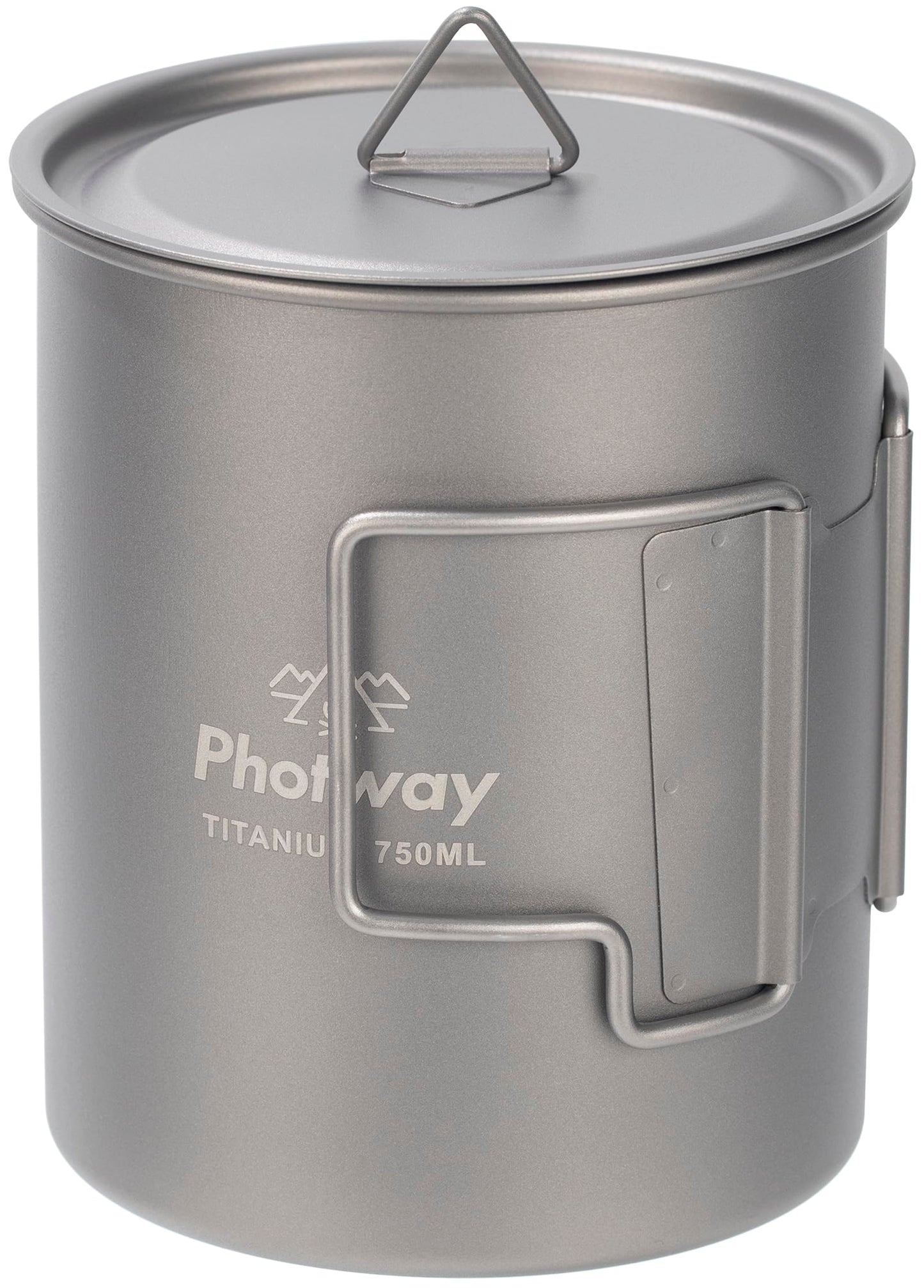 25oz (750ml) Titanium Camping Pot, Ultralight Backpacking Cookware & Campfire Mug for Hiking