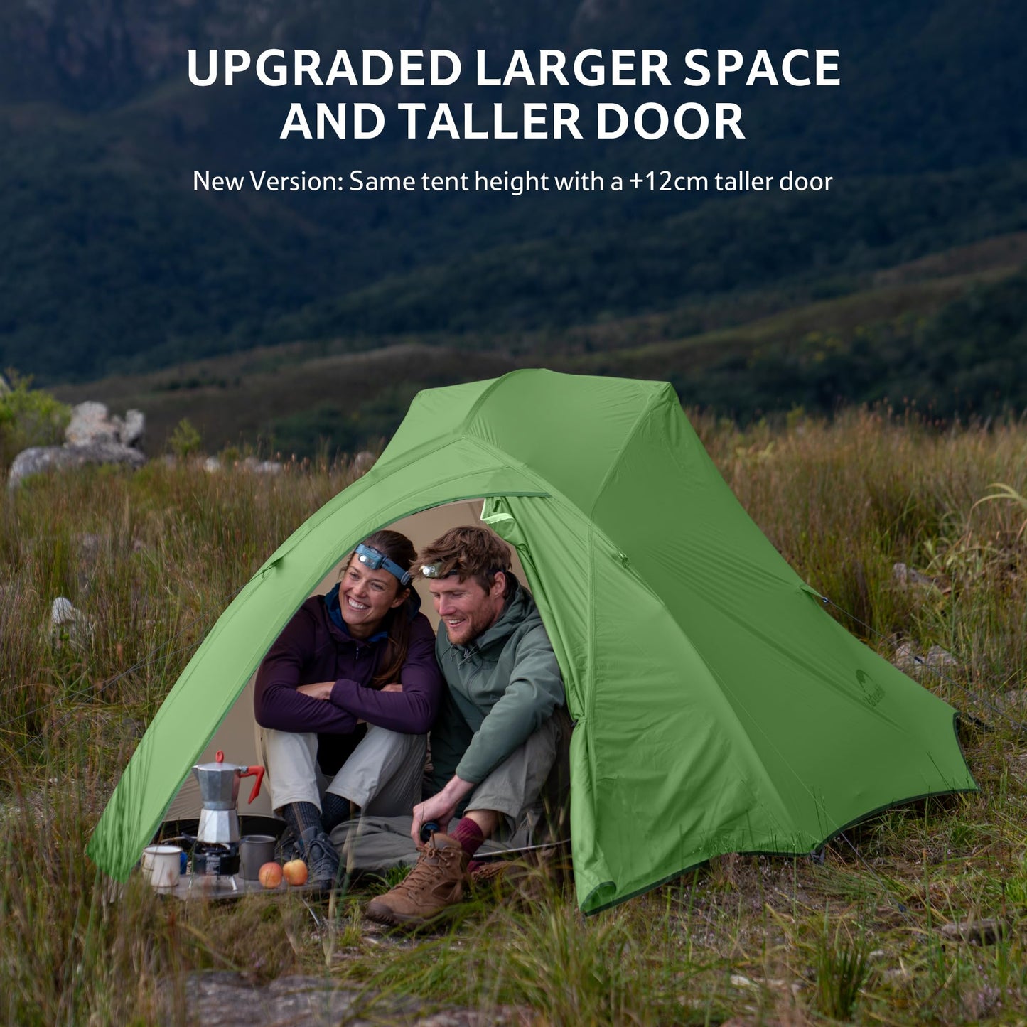 Naturehike Cloud Up 3 Person Backpacking Tent with Footprint - 3 Season Free Standing Lightweight 3