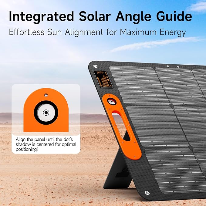 110W Portable Solar Panel for Jackery/EF/Bluetti/Anker/Goal Zero Power Station, IP68 Waterproof, 24% Efficiency, MC4 Output, ETFE Foldable Solar Charger with Adjustable Kickstand for Camping Outdoor