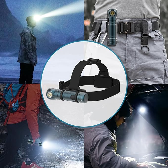 Headlamp Flashlight Rechargeable - 1500 Lumens Right Angle Headband LED Headlight, Waterproof Head Flashlight for Adults Outdoor, Camping, Hiking, Fishing, Emergency, Magnetic，USB C