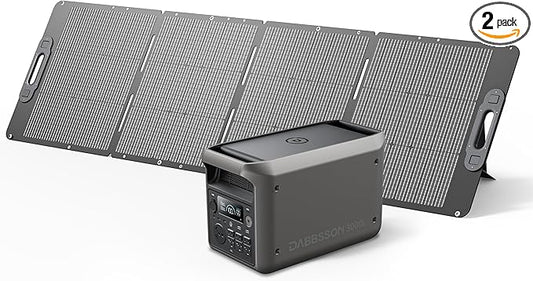 DABBSSON 3000L 3072Wh Solar Generator with 210W Solar Panel, Semi-Solid LiFePO4, 3000W AC Output×6,TT-30×1 for Charging RV,P-Boost 3600W,Lightweight,1.3X Runtime,Power Station for Camping Home Backup