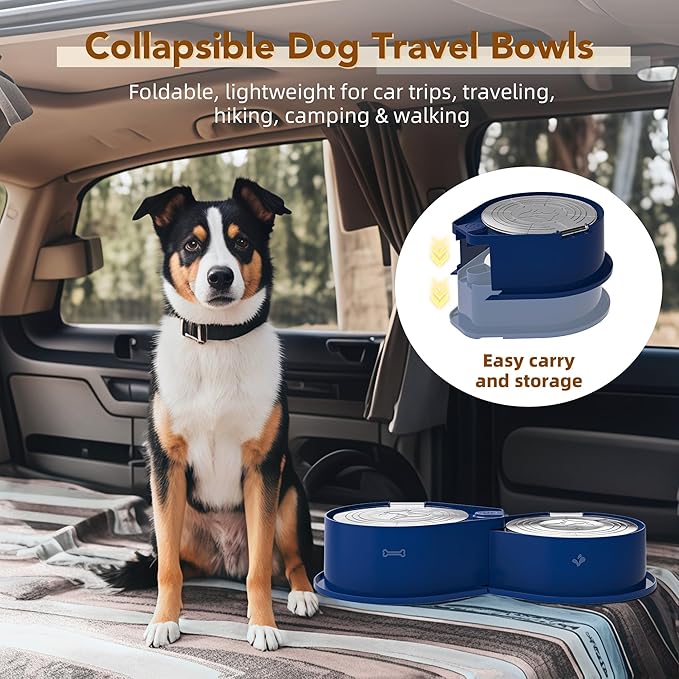 Stainless Steel Dog Bowl Set with Lids, 304 Metal Dual Food & Water Bowls for Dogs & Cats, Large Capacity Pet Feeder with Cover Keeps Food Fresh, Anti-Skid Dog Dish for Small/Medium/Large Pets
