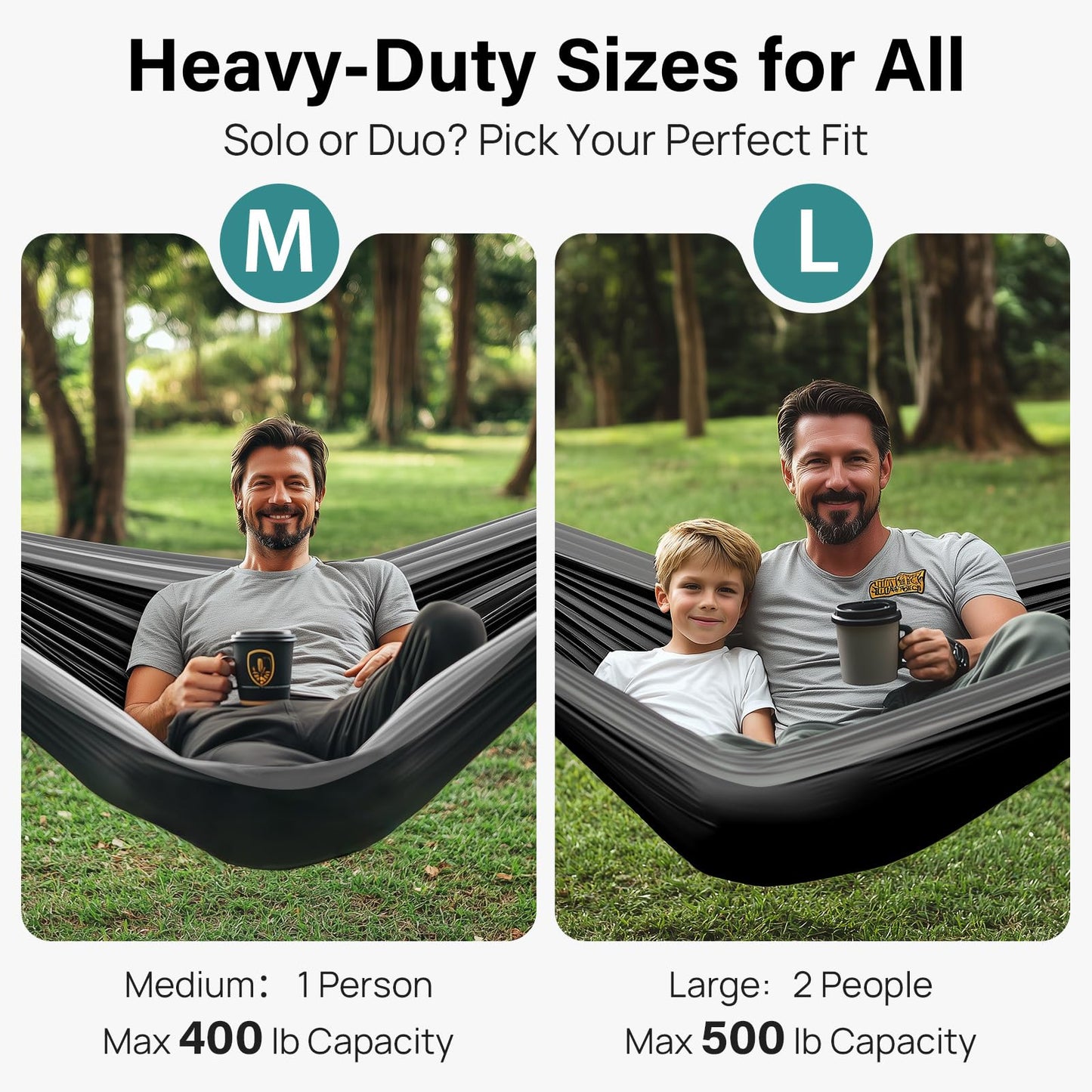 Kootek Camping Hammock 500lbs Capacity Outdoor Camping Essentials, Double