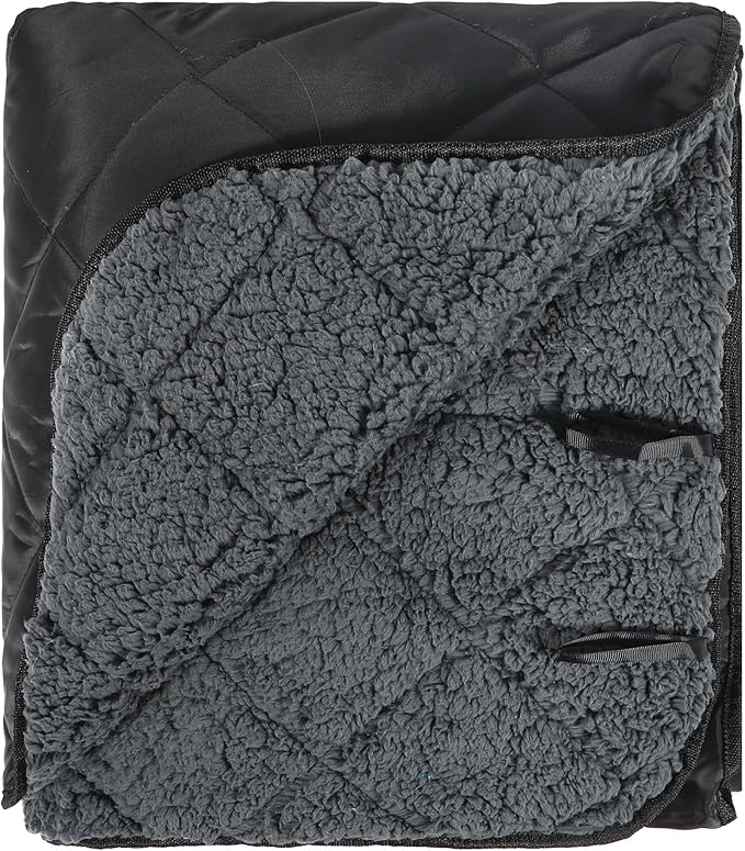 REDCAMP Large Camping Blanket with Sherpa Lining, Cold Weather Warm Outdoor Blanket Windproof for