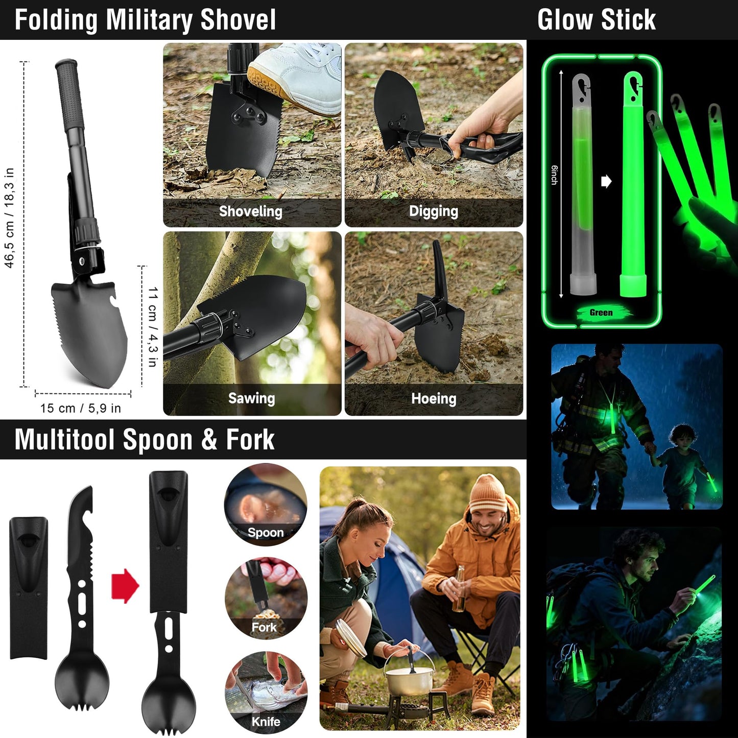Survival First Aid Kit, 190 Pcs Survival Gear and Medical Supplies, Military IFAK EMT Molle