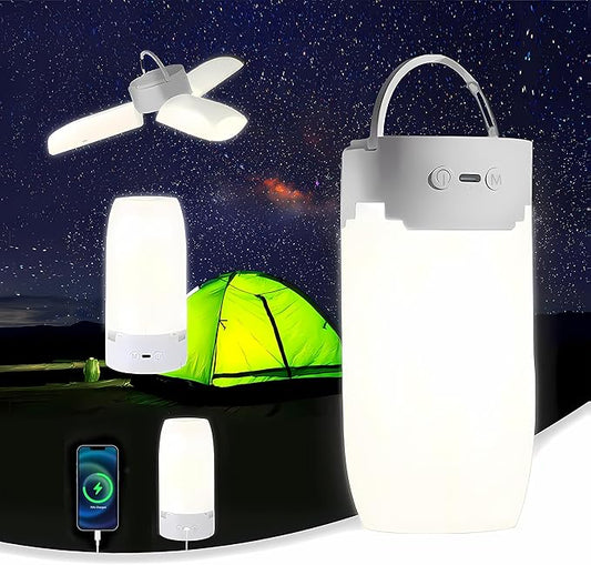 LED Camping Lantern Rechargeable, Foldable Camping Light with 96 LEDs,5000mAh Tent Light with Stepless Dimming,IPX4 Waterproof Lantern for Power Outages,Emergency,Outdoor,Camping Gear