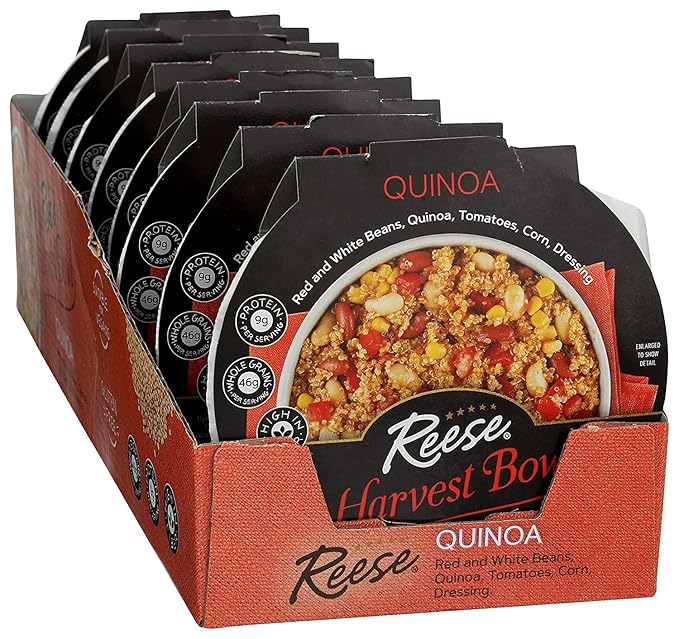 Reese Quinoa Harvest Bowl | Red Beans, Corn & Tomatoes | High in Fiber & Protein (Pack of 8)