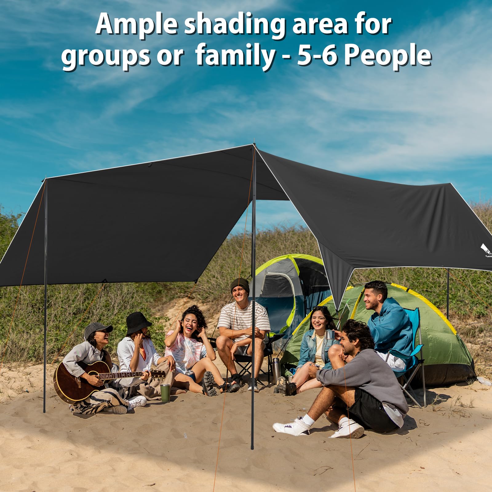 GEERTOP Large 17 x 10 ft Tarp Waterproof Portable Hammock Rain Fly Outdoor Awning Backpacking Tarp