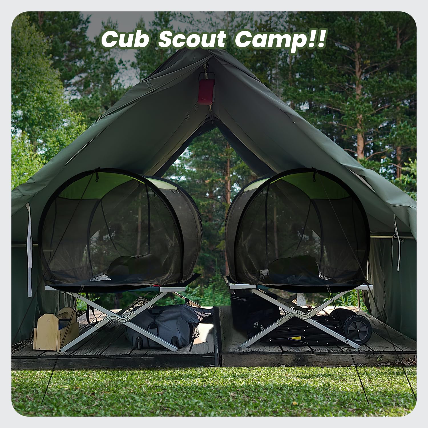 Sportneer Pop-Up Mosquito Net Tent, Instant Setup Camping Shelter for Cot or Ground, Breathable