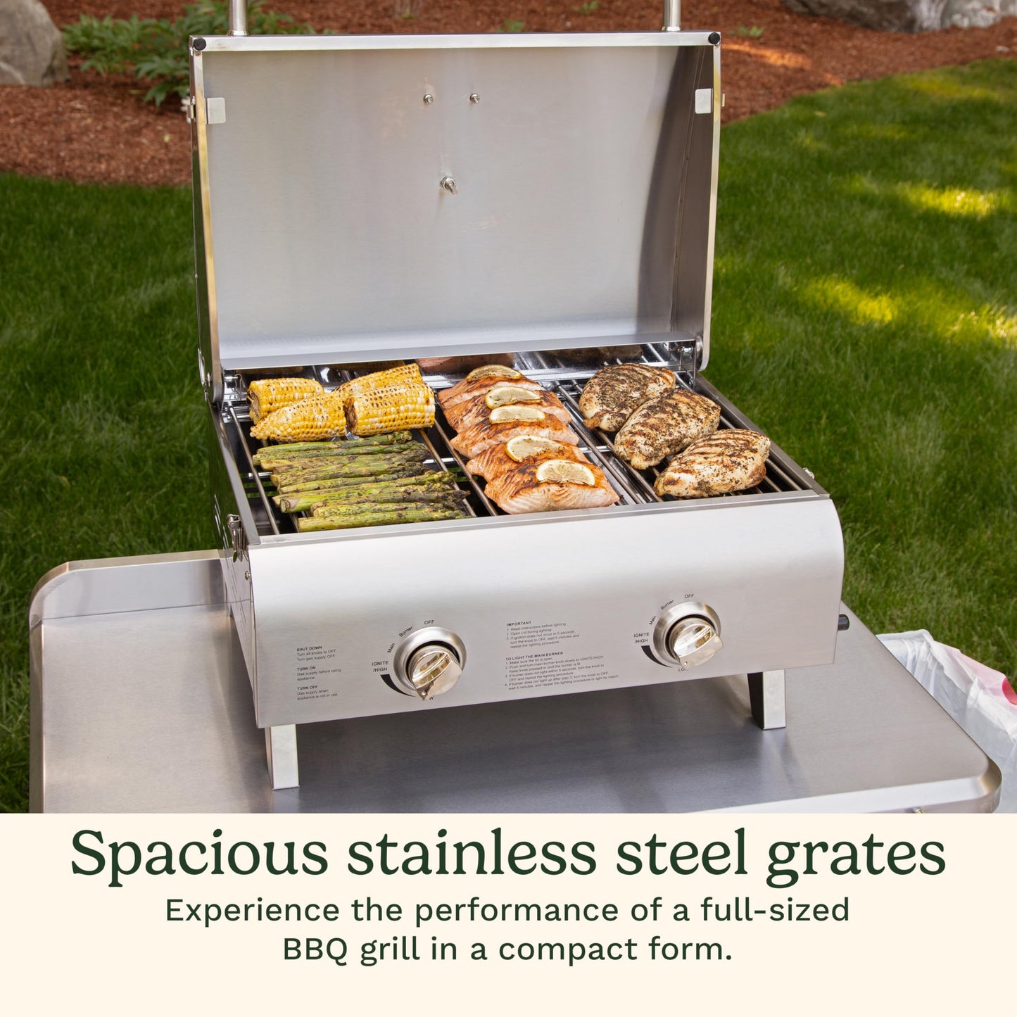 Cuisinart Outdoor Gas Grill, 20,000 BTU, Portable, 2-Burner