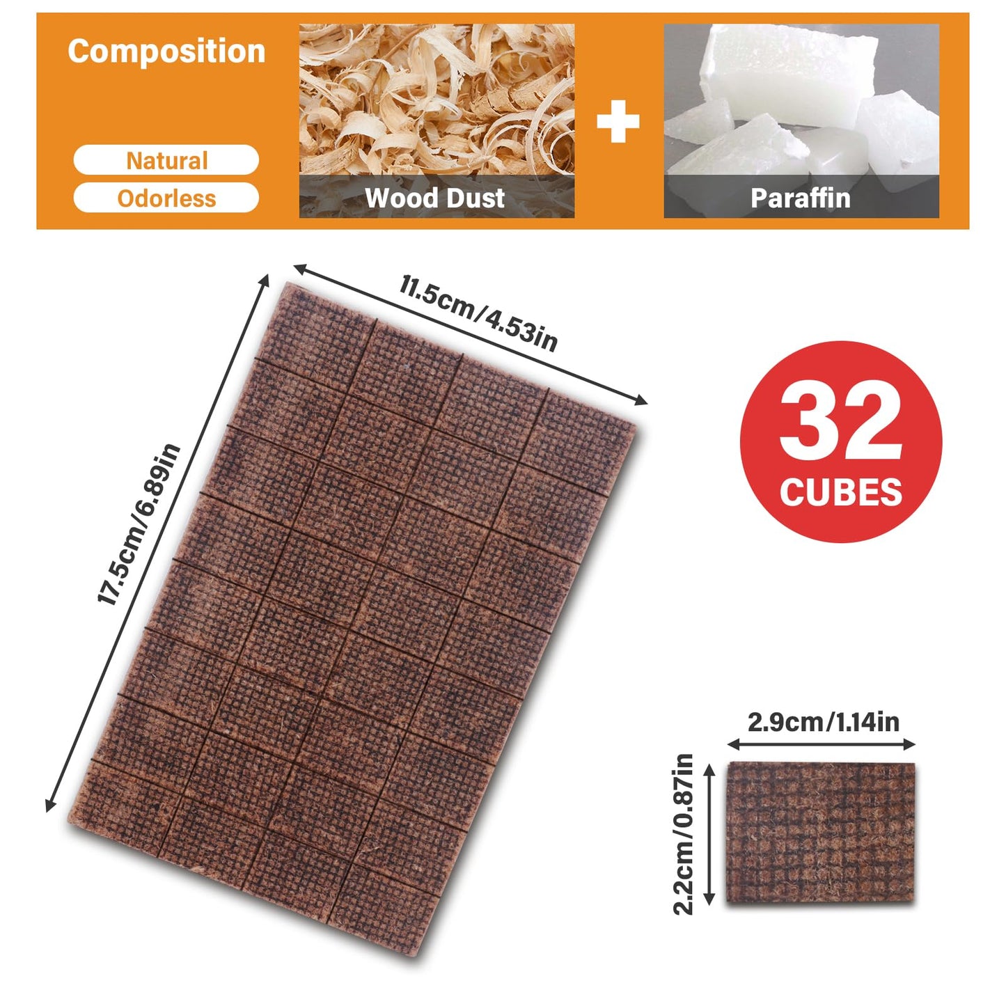HGD Fire Starter, Mini Natural Fire Starters for Campfires, BBQ Grill, Charcoal Chimney, Outdoor