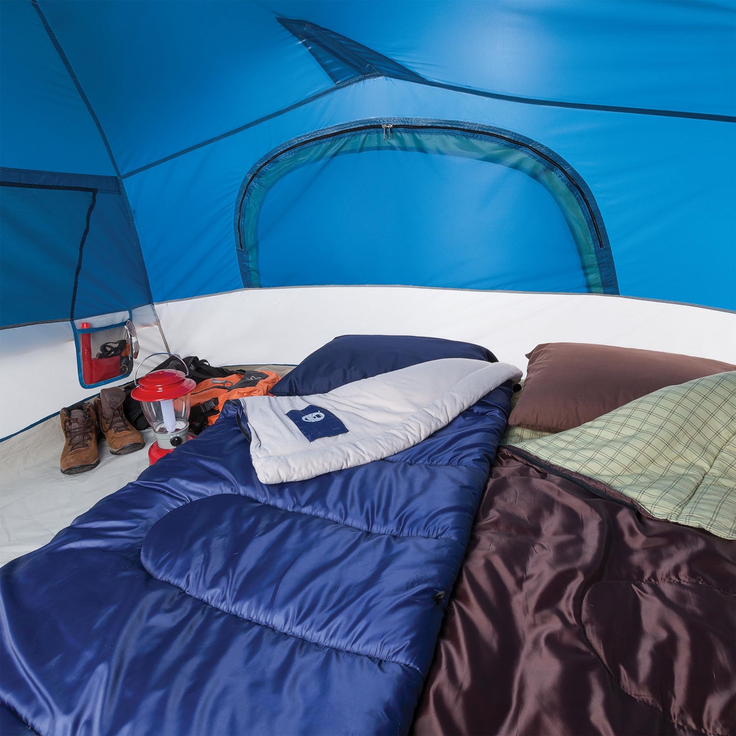 Coleman Brazos 20/30°F Adult Cool-Weather Sleeping Bag with No-Snag Zipper & Stuff Sack, Machine