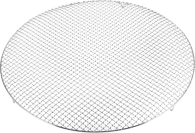 HARFINGTON Round Cooking Rack 23.6-inch Stainless Steel Cross Wire Barbecue Grill Net with 20mm Legs for Cooking Baking Steaming BBQ