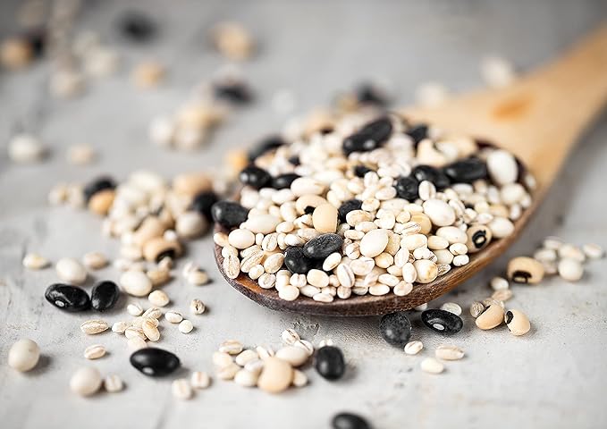 Food to Live Organic Black Bean Soup Mix, 2 Pounds - Contains Non-GMO Black Beans, Black-eyed Peas, Pearled Barley, and Navy Beans, Vegan, Bulk, Good Source of Dietary Fiber, Protein, Copper