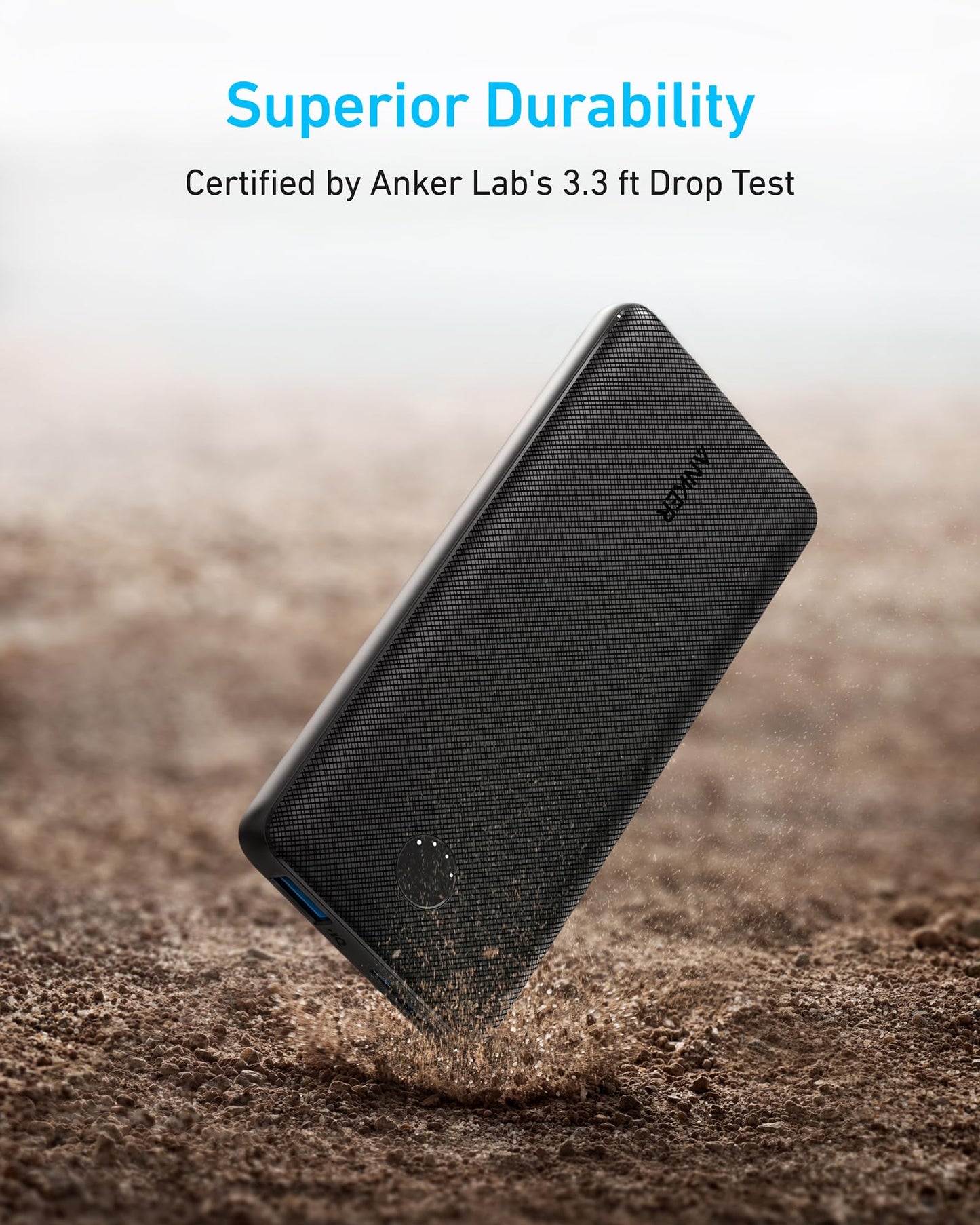 Anker Power Bank, 10,000mAh Portable Charger, PowerIQ USB-C Battery Pack
