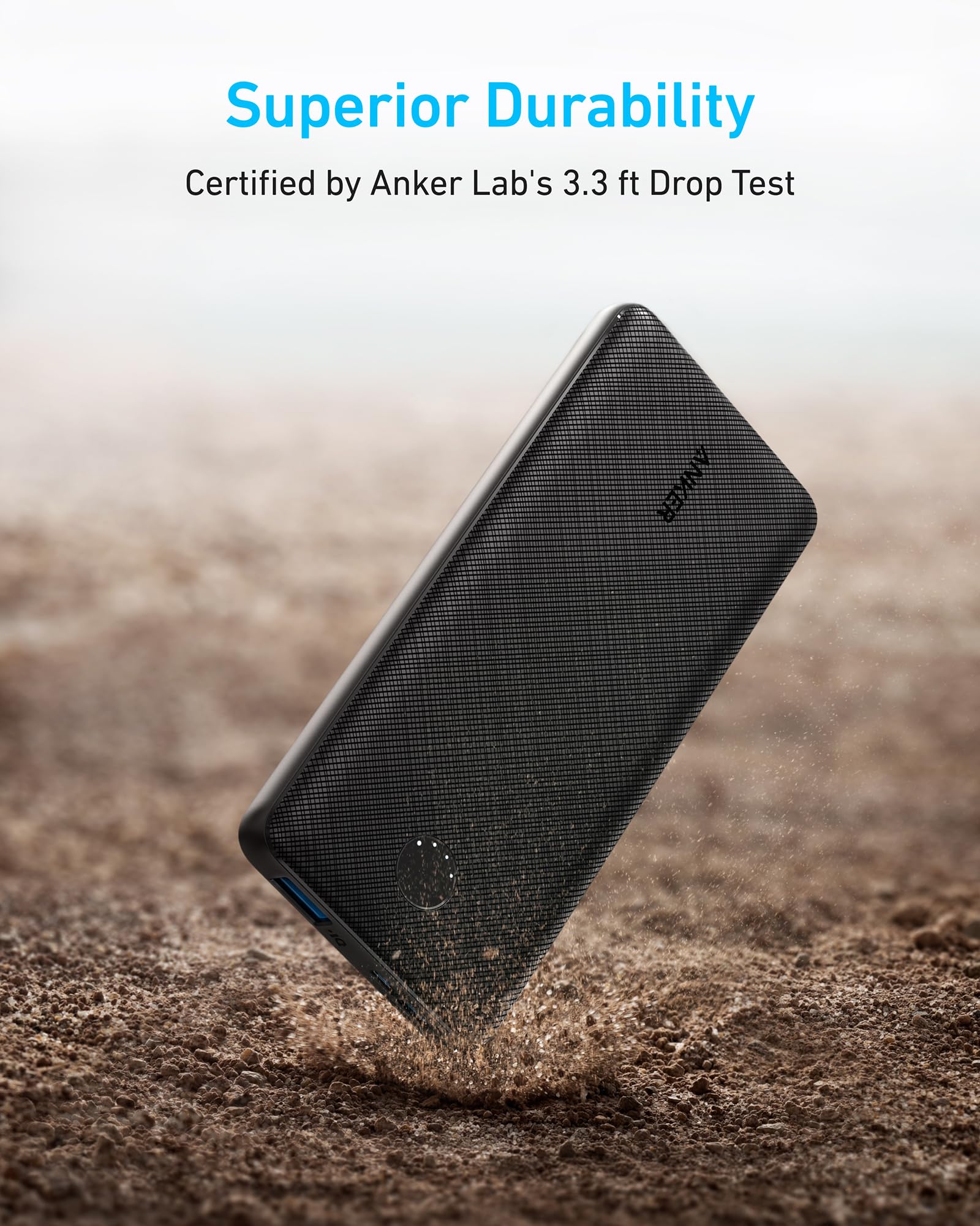 Anker Power Bank, 10,000mAh Portable Charger, PowerIQ USB-C Battery Pack