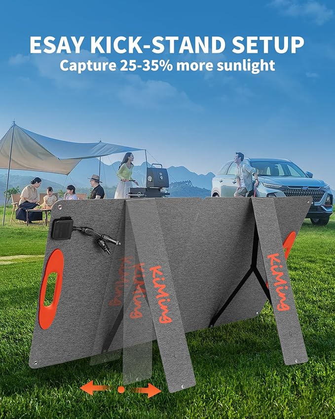 100W Foldable Solar Panel Charger - High Efficiency ETFE Lamination, Waterproof Design, MC4 Output, Portable Solar Power for Camping, RV, and Outdoor Gear