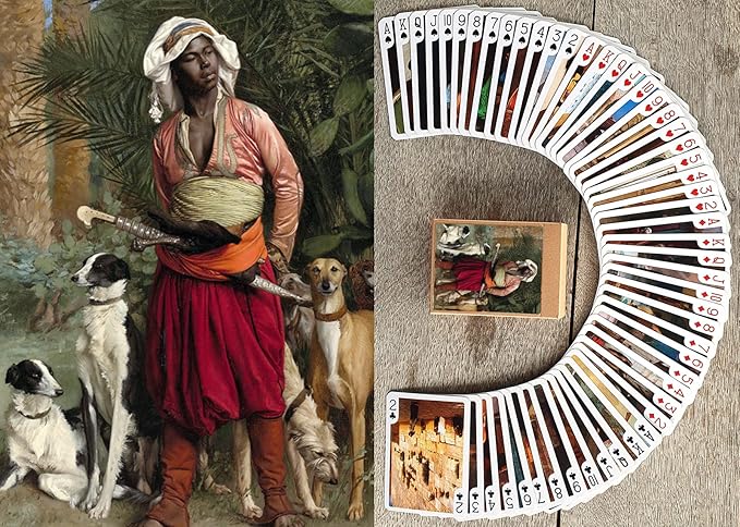 Arabian Antique Playing Cards (Poker Deck 54 Cards All Different) Vintage Arabian Oriental Life Scenes Art