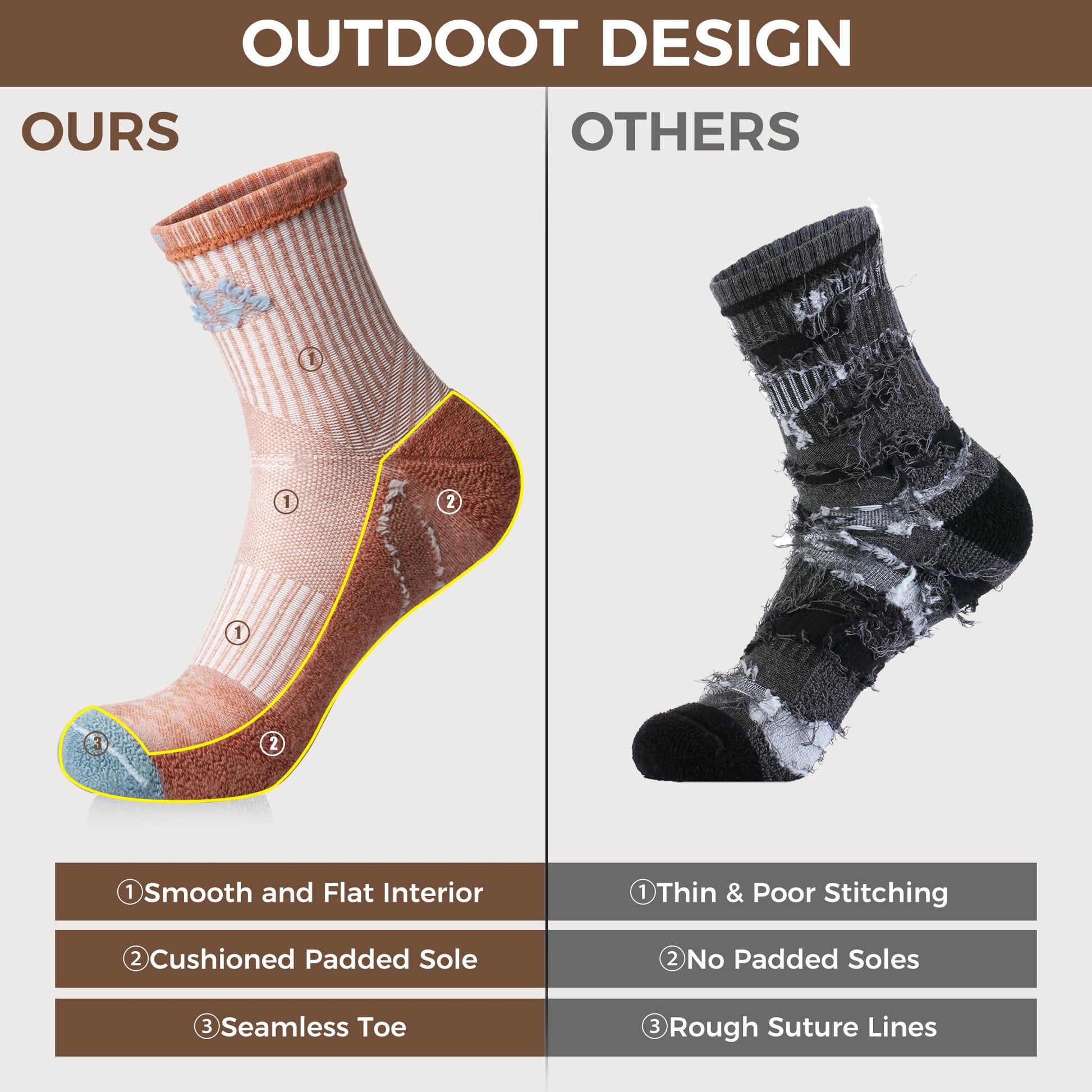 innotree Merino Wool Hiking Socks for Women Quarter Ankle Socks Thermal Warm Cushion Moisture