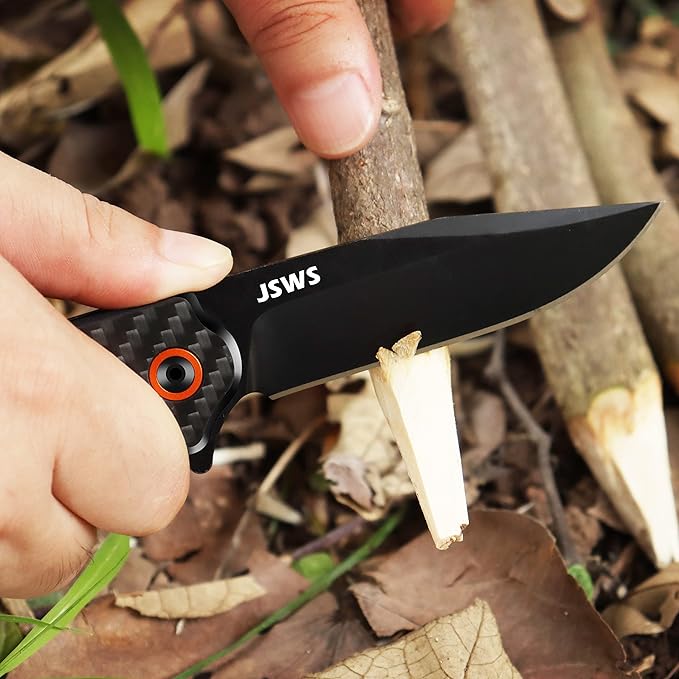 Folding Tactical Pocket Knife Lightweight Carbon Fiber Handle D2 Stainless Steel Blade with Liner Lock 3.38'' EDC Knife is Perfect for Camping Fishing Hiking Survival Makes a Great Gift