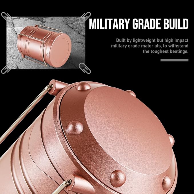 Lichamp LED Camping Lantern, 4 Pack Battery Powered Flashlight for Power Outages, Portable Collapsible Hanging Light Essential for Home, Outdoor, Emergency Lamp Survival Kit Gear for Hurricane, C3