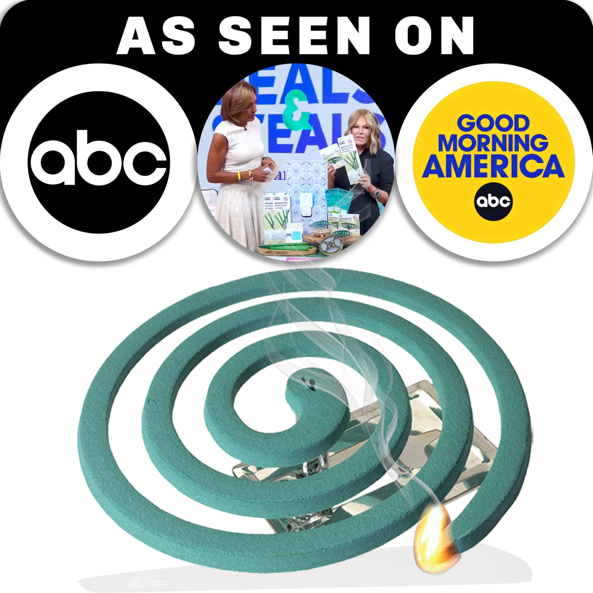W4W Mosquito Repellent Coils - Outdoor Use Reaches Up to 10 feet - Each Burns for 5-7 Hours (Three