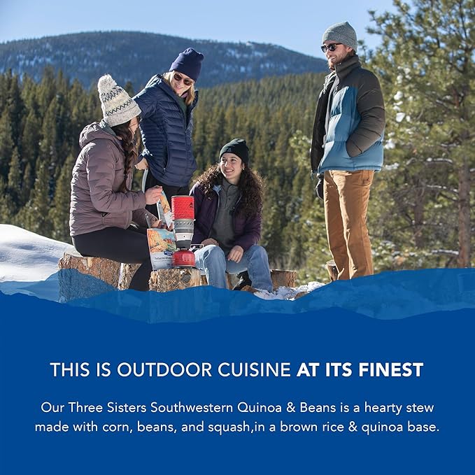 Backpacker's Pantry Three Sisters Quinoa and Beans, 2 Servings Per Pouch, Freeze Dried Food, 14 Grams of Protein, Gluten Free, Vegan