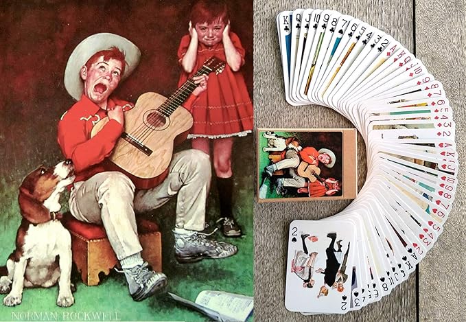 Norman Rockwell Playing Cards (Poker Deck 54 Cards All Different) Vintage Retro Magazine Illustrations